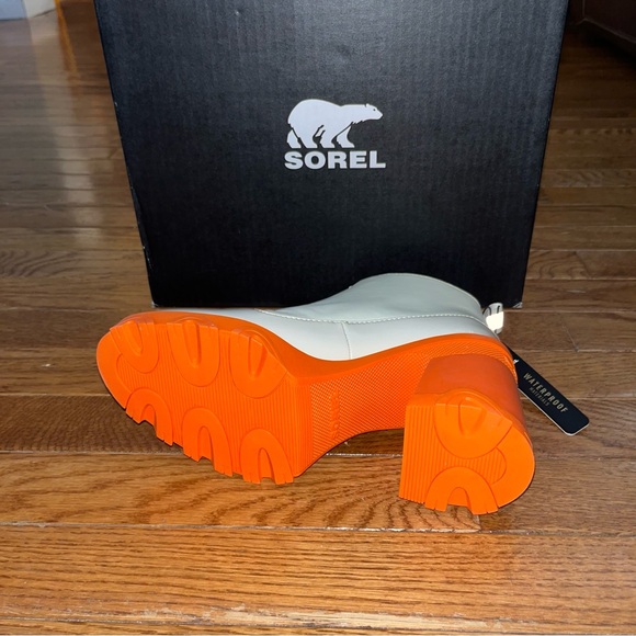 Sorel Brex Bold Waterproof Front Zip Bootie Bleached Ceramic, Orange Women’s 6.5 - Picture 5 of 9